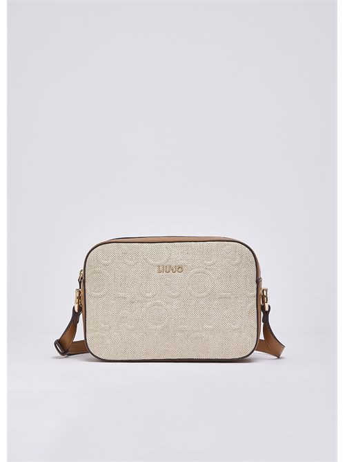 Borsa a tracolla media in juta LIU JO | AA6211T381A/00005